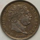 SHILLINGS 1820  GEORGE III TINY SCRATCHES EF 