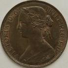 PENNIES 1860  VICTORIA TOOTHED BORDER F10 GEF
