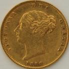 HALF SOVEREIGNS 1858  VICTORIA 1ST YOUNG HEAD SCARCE GVF