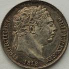 SIXPENCES 1818  GEORGE III SCARE TINY DIE FLAW ON NECK UNC LUS