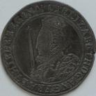 ELIZABETH I 1601  ELIZABETH I HALFCROWN. 7th issue. Crowned bust holding sceptre. MM 1. GVF