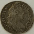 SIXPENCES 1696 Y WILLIAM III YORK 1ST BUST EARLY HARP LARGE CROWNS ESC 1296/1539 NVF/VF
