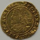 HAMMERED GOLD 1619 -1620 JAMES I QUARTER LAUREL 3RD COINAGE 4TH BUST MM THISTLE PLEASING PORTRAIT GVF