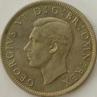 HALF CROWNS 1950  GEORGE VI PROOF GOLDEN TONED FDC