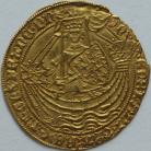 HAMMERED GOLD 1422 -1430 HENRY VI NOBLE ANNULET ISSUE ANNULET BY SWORD ARM AND IN ONE SPANDREL ON REVERSE MM LIS A SUPERB PORTRAIT EF