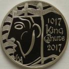 FIVE POUNDS 2017  ELIZABETH II KING CANUTE PROOF ISSUE FDC
