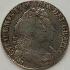 HALF CROWNS 1693  WILLIAM & MARY 2ND BUST QUINTO NO STOP AFTER GRATIA GVF