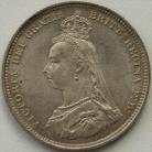 SHILLINGS 1888  VICTORIA NORMAL DATE VERY RARE WITHOUT OVERDATE SUPERB UNC T