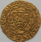 HAMMERED GOLD 1377 -1399 RICHARD II QUARTER NOBLE LONDON MINT PELLET IN CENTRE OF REVERSE MM CROSS PATTEE GVF