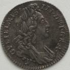 SIXPENCES 1696 Y WILLIAM III YORK EARLY HARP 1ST BUST ESC 1539 GEF