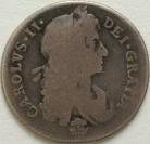 SHILLINGS 1671  CHARLES II 2ND BUST PLUMES BOTH SIDES MINTED IN WELSH SILVER VERY RARE NF/FAIR