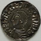 ANGLO SAXON-LATE PERIOD 978 -1016 AETHELRED II PENNY. LONG CROSS TYPE. BARE HEADED BUST. REVERSE VOIDED LONG CROSS. LEOFSTAN ON CANTERBURY. SUPERB PORTRAIT  AS STRUCK