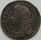 SIXPENCES 1686  JAMES II LAUREATE AND DRAPED BUST. VERY SCARCE GRADE. SUPERB MINT STATE MS