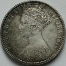 FLORINS 1849  VICTORIA WITH WW. TINY DIG ABOVE HEAD EF