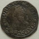 CHARLES I 1638 -1639 CHARLES I HALFGROAT. TOWER MINT. 4TH BUST. OVAL SHIELD ON REVERSE. MM ANCHOR NVF
