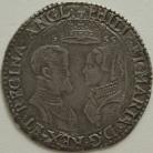 PHILIP & MARY 1555  PHILIP & MARY SHILLING. ENGLISH TITLES ONLY. CROWN DIVIDING DATE ABOVE FACING BUSTS. WITH MARK OF VALUE. A SUPERB EXAMPLE WITH EXCELLENT PORTRAIT NEF