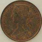 PENNIES 1860  VICTORIA TOOTHED BORDER N OVER SIDEWAYS N IN ONE VERY RARE UNC T