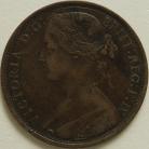 PENNIES 1861  VICTORIA F29 LCW ON ROCK EDGE FLAW VF