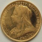 TWO POUNDS (GOLD) 1893  VICTORIA VICTORIA OLD HEAD. SCARCE EF