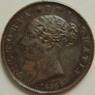 HALFPENCE 1858  VICTORIA NORMAL ISSUE GEF
