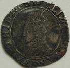 ELIZABETH I 1595 -1598 ELIZABETH I SHILLING. 6TH ISSUE. MM KEY NVF