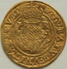 HAMMERED GOLD 1605 -1606 JAMES I THISTLE CROWN. 2ND COINAGE. 5TH BUST. MM ROSE. SCARCE GF