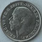 THREEPENCES SILVER 1921  GEORGE V SCARCE IN THIS GRADE BU