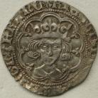 RICHARD III 1483 -1485 RICHARD III GROAT. TYPE 3. PELLET BELOW BUST. LONDON. mm HALVED SUN AND ROSE (2) ON OBV ONLY. VERY RARE. VF