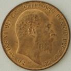 PENNIES 1902  EDWARD VII LOW TIDE. VERY SCARCE. SUPERB BU