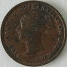 HALF FARTHINGS 1853  VICTORIA RARE GVF