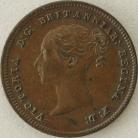 HALF FARTHINGS 1839  VICTORIA VERY SCARCE GVF