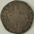 CHARLES I 1632 -1633 CHARLES I HALFCROWN. OVAL DRAPED SHIELD. CR AT SIDES. TOWER MINT. MM HARP GF/NVF