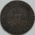 EDWARD VI 1551  EDWARD VI SHILLING. 3RD PERIOD. FINE SILVER. MM TUN GVF