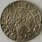 ANGLO SAXON-LATE PERIOD 1016 -1035 CNUT PENNY. QUARTERFOIL TYPE. STAMFORD MINT. CAPELIN. CAPELIN MO. ST.A. VERY SCARCE GVF