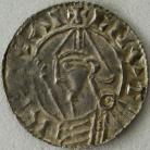 ANGLO SAXON-LATE PERIOD 1016 -1035 CNUT PENNY. POINTED HELMET TYPE. CANTERBURY MINT. WULFSTAN. PVLSTAN ON CENTP. GVF