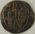 COMMONWEALTH 1649 -1660 COMMONWEALTH HALFGROAT. CO-JOINED SHIELDS NEF