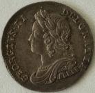THREEPENCES SILVER 1729  GEORGE II VERY SCARCE EF