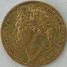 SOVEREIGNS 1824  GEORGE IV GEORGE IV LAUREATE HEAD SCARCE NVF