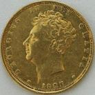 SOVEREIGNS 1825  GEORGE IV GEORGE IV BARE HEAD VF