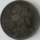 PENNIES 1881 H VICTORIA F108 VF