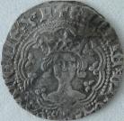 HENRY V 1413 -1422 HENRY V HALFGROAT. CLASS D. LONDON. BROKEN ANNULET BY CROWN. MULLET ON BREAST. MM PIERCED CROSS. NVF