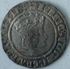 HENRY VIII 1509 -1526 HENRY VIII GROAT. 1ST COINAGE. PROFILE TYPE. PORTRAIT OF HENRY VII. MM CROWNED PORTCULLIS. GOOD PORTRAIT. NVF