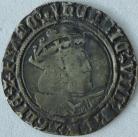 HENRY VIII 1526 -1544 HENRY VIII GROAT. TOWER MINT. 2ND COINAGE. LAKER BUST D. LARGE FACE WITH ROMAN NOSE. MM ROSE. NVF