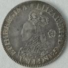 ELIZABETH I 1562  ELIZABETH I SIXPENCE. MILLED COINAGE. TALL BUST. DECORATED DRESS. SMALL ROSE. REVERSE. CROSS FOURCHEE. MM STAR. NVF