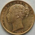 SOVEREIGNS 1884  VICTORIA MELBOURNE SHIELD GEF