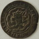 EDWARD III 1351 -1377 EDWARD III HALF GROAT. 4TH COINAGE. SERIES C. PRE-TREATY PERIOD. LONDON MINT. MM CROSS 2. NVF