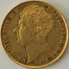 TWO POUNDS (GOLD) 1823  GEORGE IV GEORGE IV. LARGE HEAD. GVF