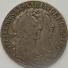 HALF CROWNS 1689  WILLIAM & MARY 1ST BUST 1ST SHIELD FROSTED WITH PEARLS. ESC 503 GF/NVF