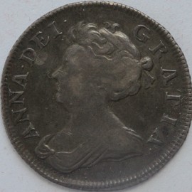 SHILLINGS 1705  ANNE PLUMES VERY SCARCE  NVF