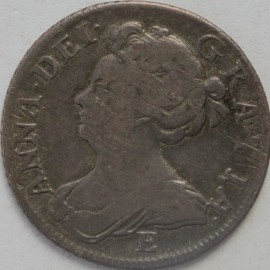 SHILLINGS 1708 E ANNE EDINBURGH BUST SCARCE GF